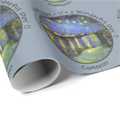 van Gogh Sterrennacht Over de Rhône Feestartikelen Cadeaupapier (Rol Hoek)