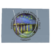 van Gogh Sterrennacht Over de Rhône Feestartikelen Groot Cadeauzakje (Achterkant)