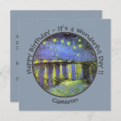 van Gogh Sterrennacht Over de Rhône Feestartikelen Kaart (Voorkant / Achterkant)