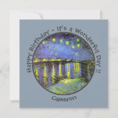 van Gogh Sterrennacht Over de Rhône Feestartikelen Kaart (Voorkant)