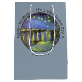 van Gogh Sterrennacht Over de Rhône Feestartikelen Medium Cadeauzakje (Achterkant)