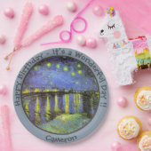 van Gogh Sterrennacht Over de Rhône Feestartikelen Papieren Bordje (Feest)