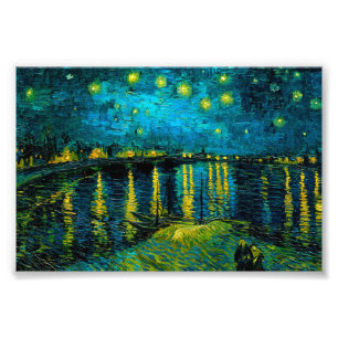 Van Gogh Sterrennacht over de Rhône Foto Afdruk