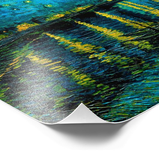 Van Gogh Sterrennacht over de Rhône Foto Afdruk (Hoek)