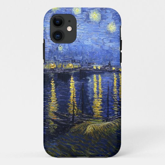 Van Gogh Sterrennacht over de Rhone iPhone Case (Achterkant)