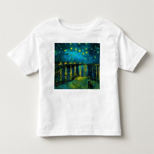 Van Gogh Sterrennacht over de Rhône Kinder Shirts (Voorkant)