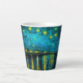 Van Gogh Sterrennacht over de Rhône  Latte Mok (Voorkant)