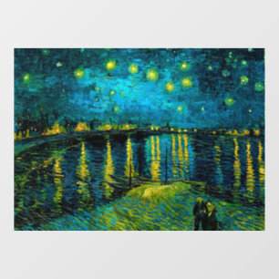 Van Gogh Sterrennacht over de Rhône Raamsticker