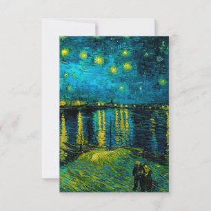 Van Gogh Sterrennacht over de Rhône RSVP Kaartje