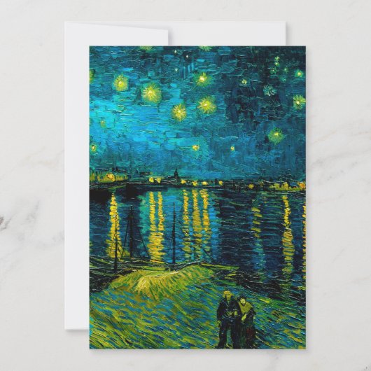 Van Gogh Sterrennacht over de Rhône Save The Date (Voorkant)
