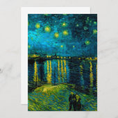 Van Gogh Sterrennacht over de Rhône Save The Date (Voorkant / Achterkant)