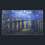 Van Gogh Sterrennacht over de Rhône Stickers<br><div class="desc">Van Gogh Sterrennacht Over de Rhône stickers. Olieverf op doek uit 1888. Een van Van Goghs meest geliefde nachtlandschappen, Sterrennacht Over de Rhône vangt de nachtelijke hemel die barst over de oostkant van de kade van de Franse stad Arles. Een geweldig cadeau voor fans van Van Gogh, post-impressionisme, sterrenhemel en...</div>