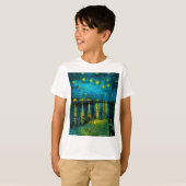 Van Gogh Sterrennacht over de Rhône T-shirt (Voorkant volledig)