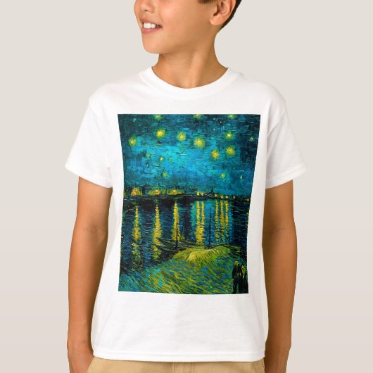 Van Gogh Sterrennacht over de Rhône T-shirt (Voorkant)
