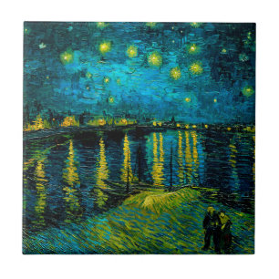 Van Gogh Sterrennacht over de Rhône Tegeltje