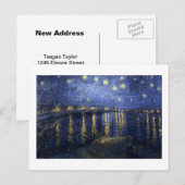 Van Gogh | Sterrennacht over de Rijn | 1888 Aankondigingskaart (Voorkant / Achterkant)