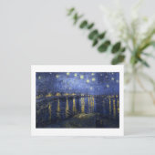 Van Gogh | Sterrennacht over de Rijn | 1888 Aankondigingskaart (Staand voorkant)