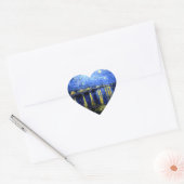 Van Gogh - Sterrennacht over de Rijn 2020 Hart Sticker (Envelop)
