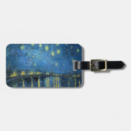 Van Gogh Sterrennacht over de Rijn Bagagelabel