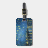 Van Gogh Sterrennacht over de Rijn Bagagelabel (Voorkant verticaal)