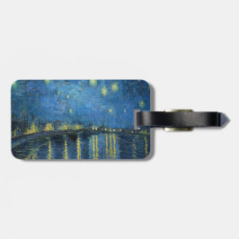 Van Gogh Sterrennacht over de Rijn Bagagelabel