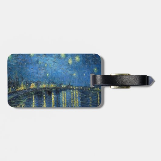 Van Gogh Sterrennacht over de Rijn Bagagelabel (Achterkant horizontaal)