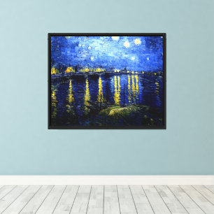 Van Gogh - Sterrennacht over de Rijn Canvas Afdruk