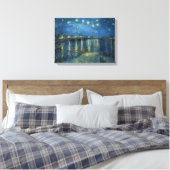 Van Gogh: Sterrennacht over de Rijn Canvas Afdruk (Insitu (Slaapkamer))
