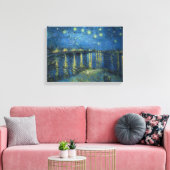 Van Gogh: Sterrennacht over de Rijn Canvas Afdruk (Insitu (Woonkamer))