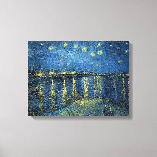 Van Gogh: Sterrennacht over de Rijn Canvas Afdruk (Voorkant)