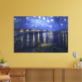 Van Gogh: Sterrennacht over de Rijn Canvas Afdruk (Insitu (Woonkamer))
