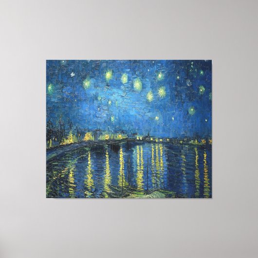 Van Gogh Sterrennacht over de Rijn Canvas Afdruk (Voorkant)