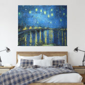 Van Gogh Sterrennacht over de Rijn Canvas Afdruk (Insitu (Slaapkamer))