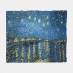 Van Gogh Sterrennacht over de Rijn Fleece Deken