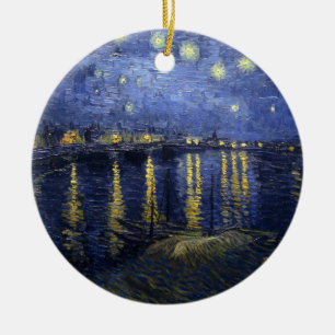 Van Gogh Sterrennacht over de Rijn Keramisch Ornament