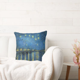 Van Gogh Sterrennacht over de Rijn Kussen