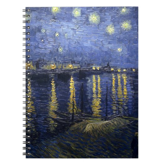Van Gogh Sterrennacht over de Rijn Notitieboek (Voorkant)