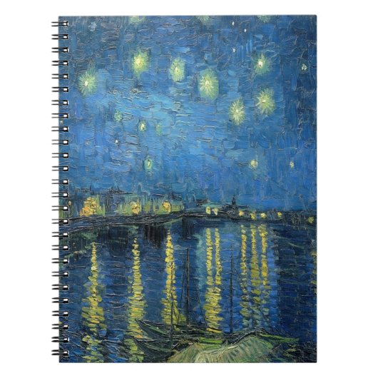 Van Gogh Sterrennacht over de Rijn Notitieboek (Voorkant)