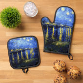 Van Gogh - Sterrennacht over de Rijn Ovenwant & Pannenlap Set (Top down)