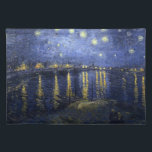 Van Gogh Sterrennacht over de Rijn Placemat<br><div class="desc">Vincent Van Gogh Sterrennacht Over het Rhone-meesterwerk uit ongeveer 1888,   post-impressionistische kunstwerken op moderne producten uit Zazilicious</div>