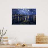 Van Gogh Sterrennacht over de Rijn Poster (Keuken)