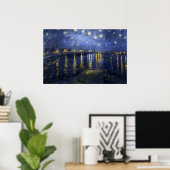 Van Gogh Sterrennacht over de Rijn Poster (Thuiskantoor)