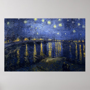 Van Gogh Sterrennacht over de Rijn Poster