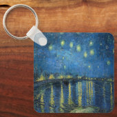 Van Gogh Sterrennacht over de Rijn Sleutelhanger (Voorkant)