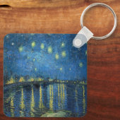 Van Gogh Sterrennacht over de Rijn Sleutelhanger (Achterkant)
