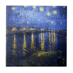 Van Gogh Sterrennacht over de Rijn Tegeltje