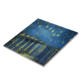 Van Gogh Sterrennacht over de Rijn Tegeltje