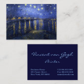 Van Gogh: Sterrennacht over de Rijn Visitekaartje (Voorkant / Achterkant)