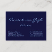 Van Gogh: Sterrennacht over de Rijn Visitekaartje (Achterkant)