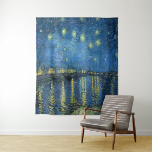 Van Gogh Sterrennacht over de Rijn Wandkleed